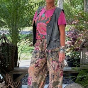 L/XL Jaded Gypsy Evening Garden Walks Pants